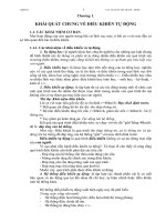 KHÁI QUÁT CHUNG VỀ ĐIỀU KHIỂN TỰ ĐỘNG  - Nguyễn Thế Tranh - BKĐN