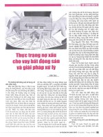 Thực trạng nợ xấu cho vay bất động sản và giải pháp xử lý 