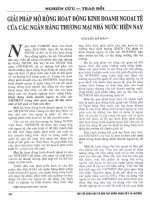 Giải pháp mở rộng hoạt động kinh doanh ngoại tệ của các ngân hàng thương mại nhà nước hiện nay 