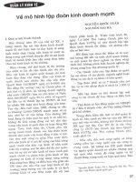 Về mô hình tập đoàn kinh doanh mạnh 