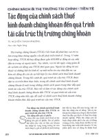 Tác động của chính sách thuế kinh doanh chứng khoán đến quá trình tái cấu trúc thị trường chứng khoán 