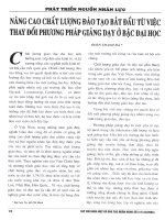 Nâng cao chất lượng đào tạo bắt đầu từ việc thay đổi phương pháp giảng dạy ở bậc đại học 