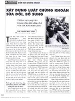 Xây dựng luật chứng khoán sửa đổi, bổ sung nhiệm vụ trọng tâm trong công tác pháp chế của UBCKNN năm 2010 