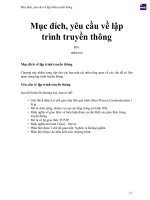 Mục đích, yêu cầu về lập trình truyền thông 