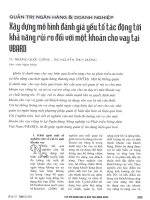 Xây dựng mô hình đánh giá yếu tố tác động tới khả năng rủi ro đối với một khoản cho vay tại VBARD 