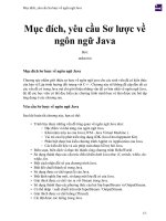 Mục đích, yêu cầu sơ lược về ngôn ngữ java 