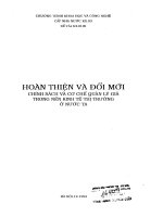 Hoàn thiện và đổi mới chính sách và cơ chế quản lý giá trong nền kinh tế thị trường ở nước ta