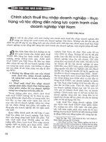 Chính sách thuế thu nhập doanh nghiệp   thực trạng và tác động đến năng lực cạnh tranh của doanh nghiệp việt nam 