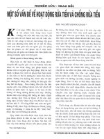 Một số vấn đề về hoạt độnng rửa tiền và chống rửa tiền 