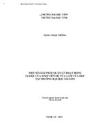 giải pháp quản lỷ hoạt động tự học của sinh viên hệ VL17Ỉ tại Trường Đại học Sài Gòn.