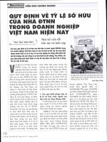 Quy định về tỷ lệ sở hữu của nhà ĐTNN trong doanh nghiệp việt nam hiện nay 