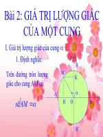 giá trị lượng giác của một cung