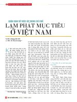 Luận bàn về việc áp dụng cơ chế lạm phát mục tiêu ở việt nam 