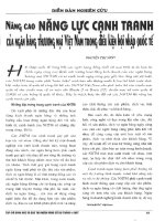 Nâng cao năng lực cạnh tranh của ngân hàng thương mại việt nam trong điều kiện hội nhập quốc tế 