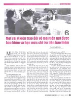 Một vài ý kiến trao đổi về loại tiền gửi được bảo hiểm và hạn mức chi trả tiền bảo hiểm 