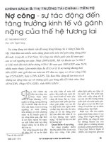 Nợ công   sự tác động đến tăng trưởng kinh tế và gánh nặng của thế hệ tương lai 