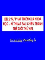 Sự phát triển KHKT sau chiến aitranh thế giới thứ h