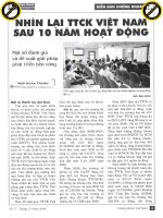 Nhìn lại thị trường chứng khoán việt nam sau 10 năm hoạt động   một số đánh giá và đề xuất giải pháp phát triển bền vững 