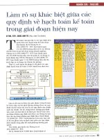 Làm rõ sự khác biệt giữa các quy định về hạch toán kế toán trong giai đoạn hiện nay 