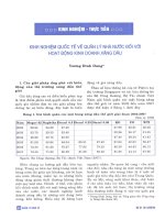 Kinh nghiệm quốc tế về quản lý nhà nước đối với hoạt động kinh doanh xăng dầu 