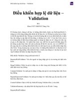 Điều khiển hợp lệ dữ liệu – validation 