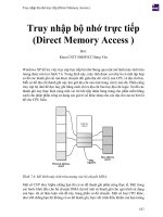 Truy nhập bộ nhớ trực tiếp (direct memory access ) 