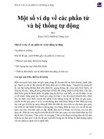 Một số ví dụ về các phần tử và hệ thống tự động 