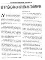 Một số ý kiến về nâng cao chất lượng học tập của sinh viên 