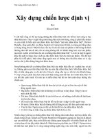 Xây dựng chiến lược định vị 