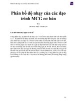 Phân bố độ nhạy của các đạo trình MCG cơ bản 