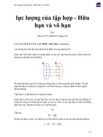 lực lượng của tập hợp   hữu hạn và vô hạn 