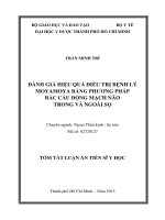 Đánh giá hiệu quả điều trị bệnh lý moyamoya bằng phương pháp phẫu thuật bắc cầu động mạch não trong và ngoài sọ