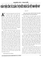 Hoàn thiện công tác quản lý nợ nước ngoài của việt nam hiện nay 