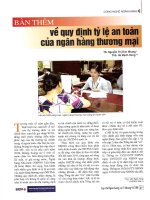 Bàn thêm về quy định tỷ lệ an toàn của ngân hàng thương mại 