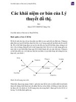 Các khái niệm cơ bản của lý thuyết đồ thị  