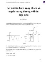 Fet với tín hiệu xoay chiều và mạch tương đương với tín hiệu nhỏ 