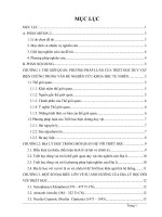 Địa lí học trong mối quan hệ với Triết học