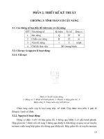 PHẦN 2: THIẾT KẾ KỸ THUẬT CHƯƠNG 3: TÍNH TOÁN CƠ CẤU NÂNG