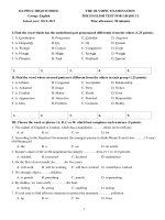 Đề thi Olympic môn Tiếng Anh lớp 11 trường THPT Đa Phúc, Hà Nội năm 2014 - 2015