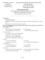 Đề thi tuyển sinh vào lớp 10 môn Tiếng Anh chuyên THPT Chuyên Nguyễn Trãi, Hải Dương năm 2014