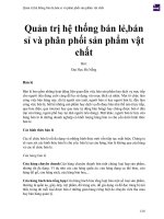 Quản trị hệ thống bán lẻ,bán sỉ và phân phối sản phẩm vật chất 