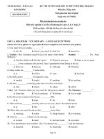 Đề thi tuyển sinh vào lớp 10 THPT môn Tiếng Anh tỉnh Hải Dương năm học 2014 - 2015