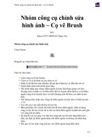 Nhóm công cụ chỉnh sửa hình ảnh – cọ vẽ brush 