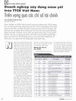 Doanh nghiệp xây dựng niêm yết trên TTCK việt nam triển vọng qua các chỉ số tài chính 