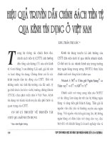 Hiệu quả truyền dẫn chính sách tiền tệ qua kênh tín dụng ở việt nam 