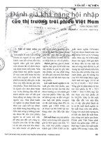 Đánh giá khả năng hội nhập của thị trường trái phiếu việt nam 