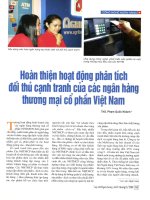 Hoàn thiện hoạt động phân tích đối thủ cạnh tranh của các ngân hàng thương mại cổ phần việt nam 