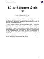 Lý thuyết shannon về mật mã 