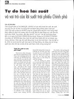 Tự do hóa lãi suất và vai trò của lãi suất trái phiếu chính phủ 