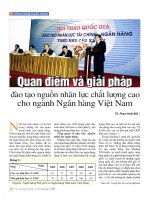 Quan điểm và giải pháp đào tạo nguồn nhân lực chất lượng cao cho ngành ngân hàng việt nam 